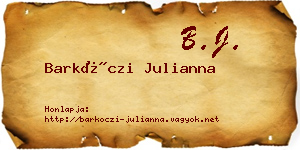 Barkóczi Julianna névjegykártya